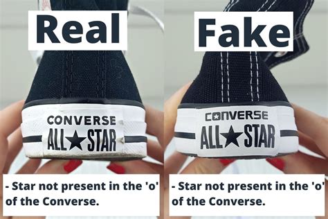 how do you know if converse are fake